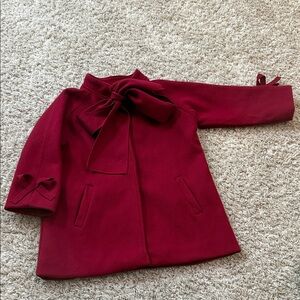 Chic Burgundy Kids Pea Coat